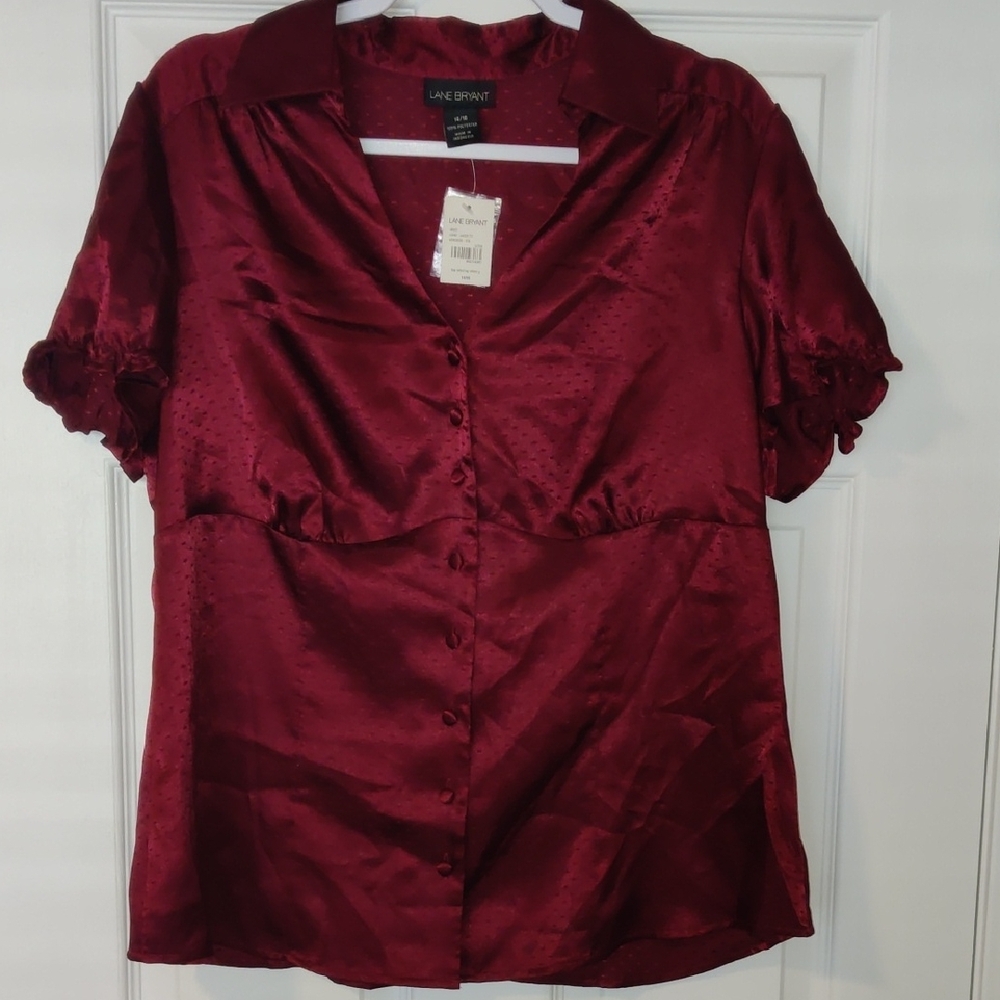 Lane Bryant Women's Burgundy Top